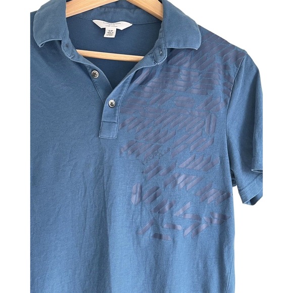 Calvin Klein Slim Fit Coupe Polo Shirt Button Short Sleeves Size SMALL S/P - Picture 2 of 7